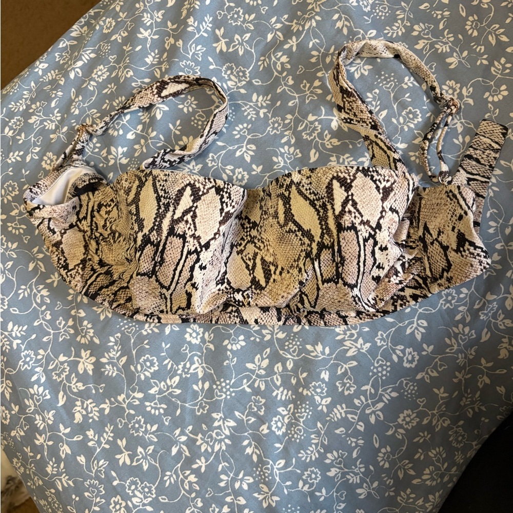 Snake Print Bikini Top